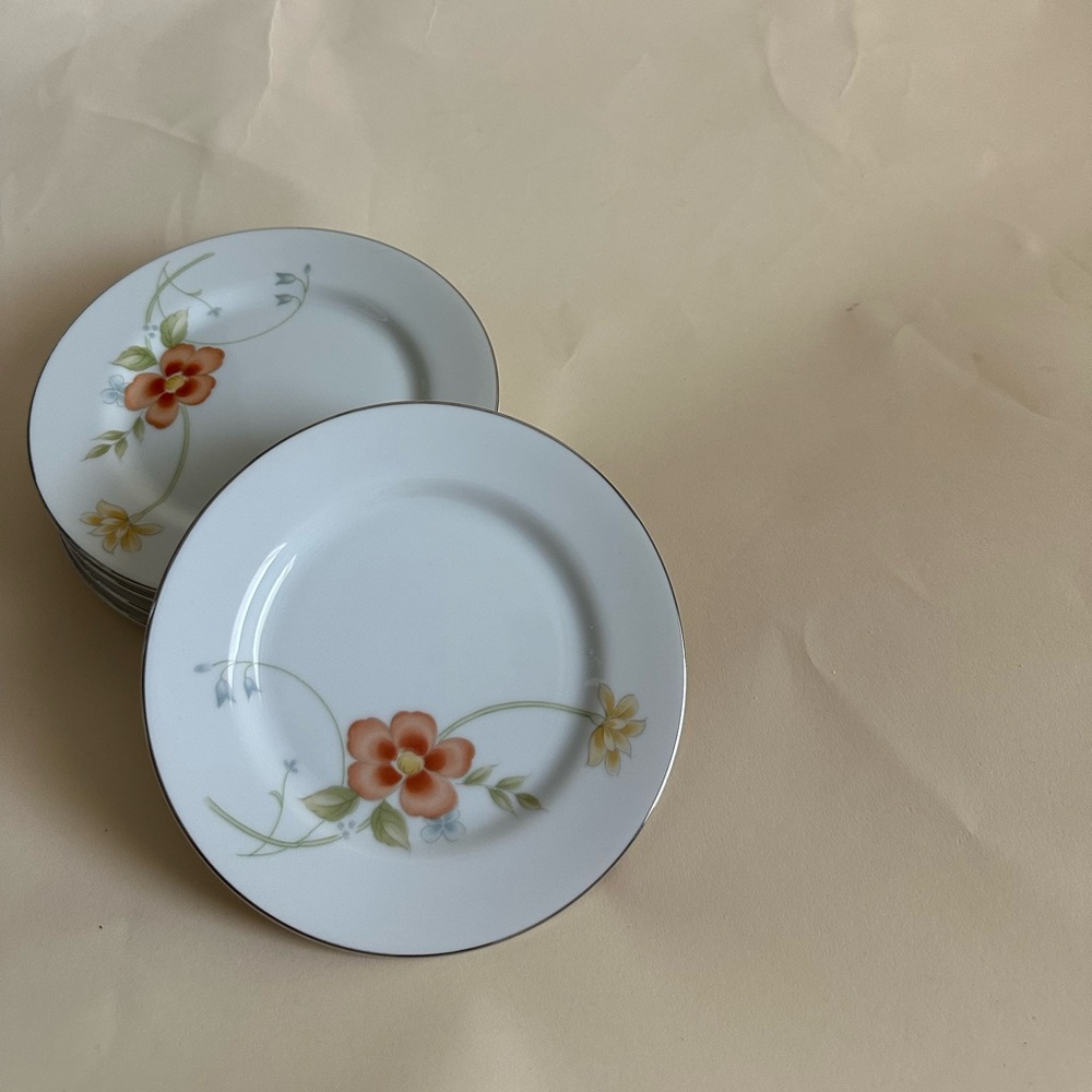 Set of 5 Vintage Appetizer Plates (SOLD AS SET)